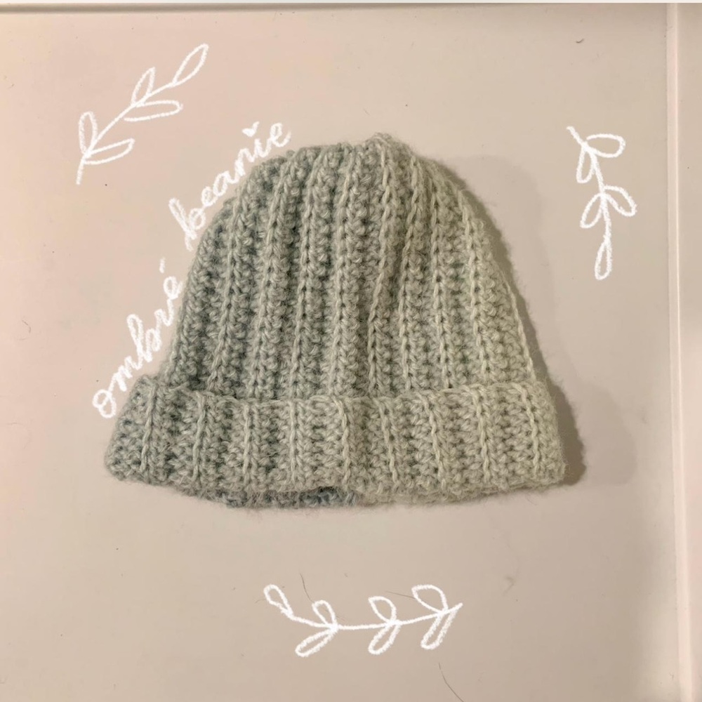 handmade crochet ombré beanie